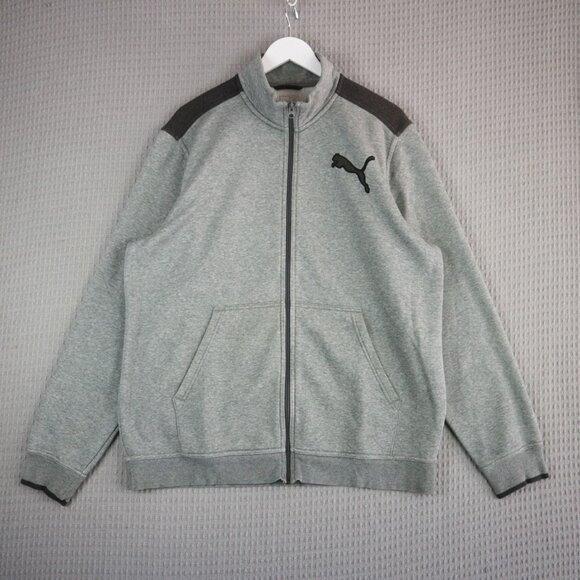 Puma Two Tone Gray Sports Track Jacket - Picture 1 of 8